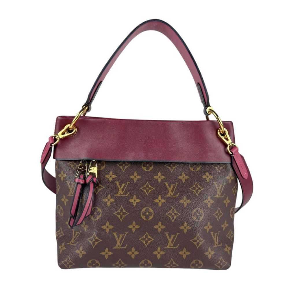 Louis Vuitton Monogram Tuileries Besace Canvas 2Way Shoulder Bag Burgundy Red